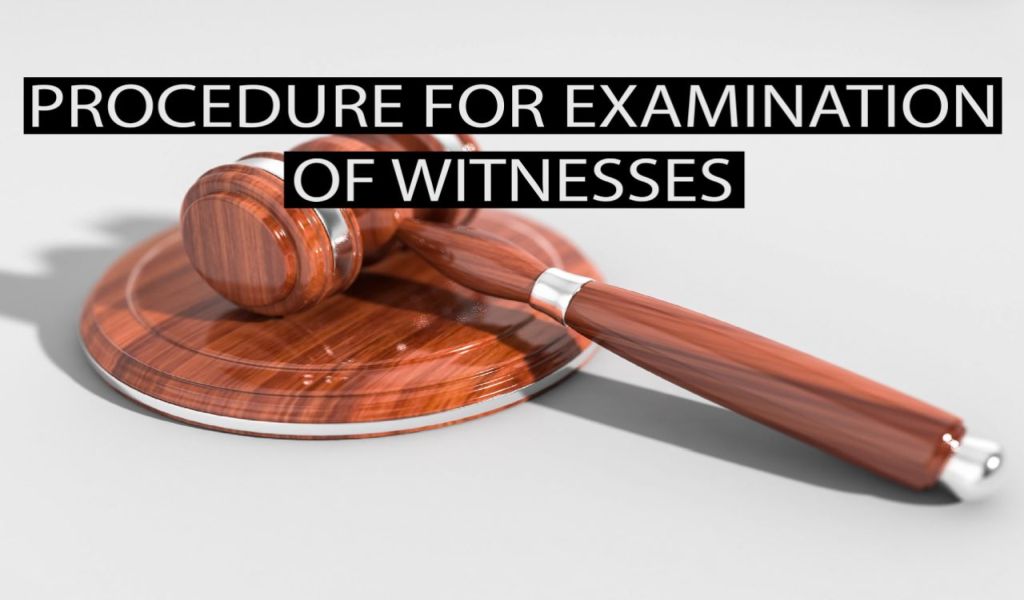 Civil case witnesses examin